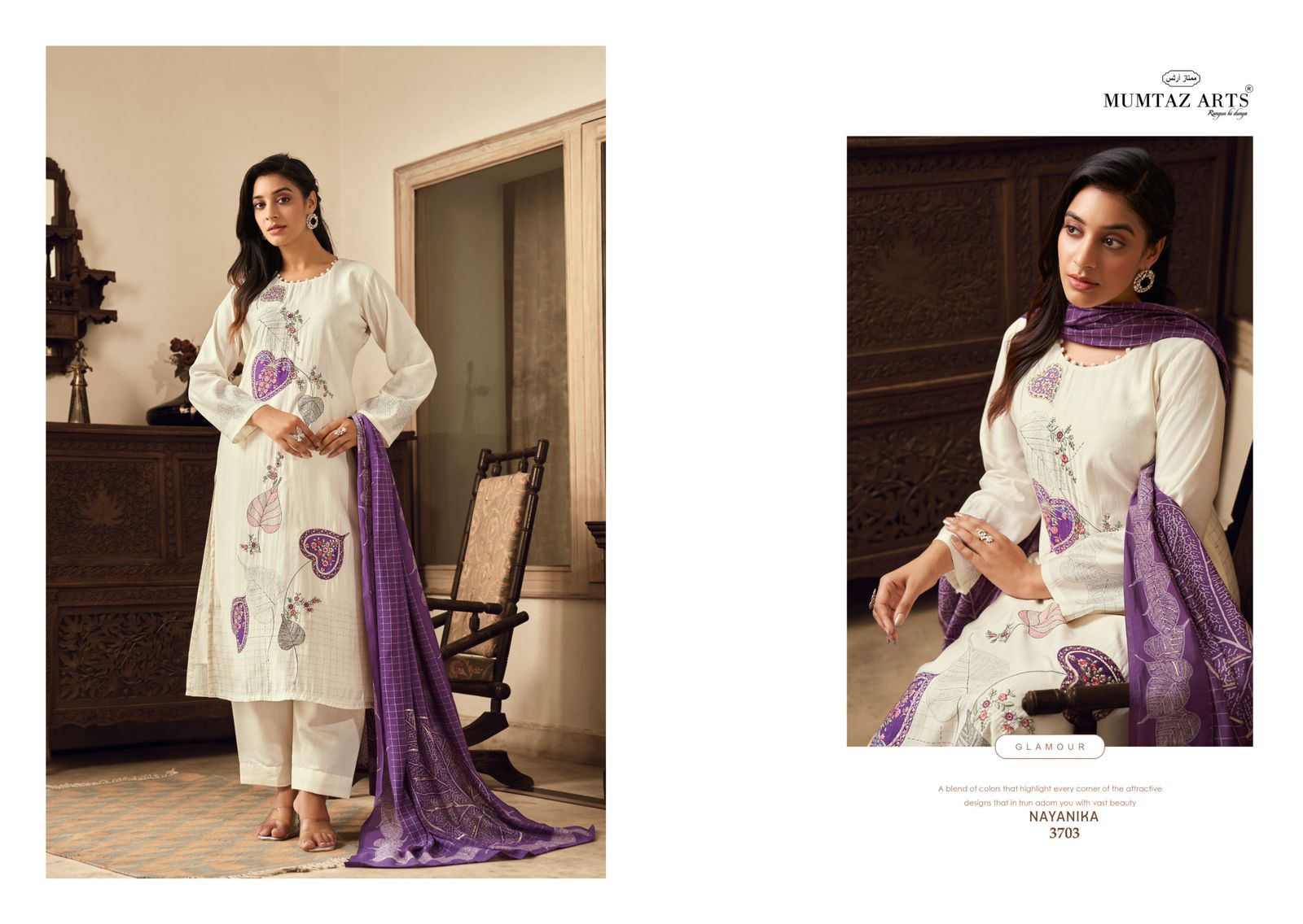 MUMTAZ ARTS NAYANIKA PURE MUSLIN SUITS