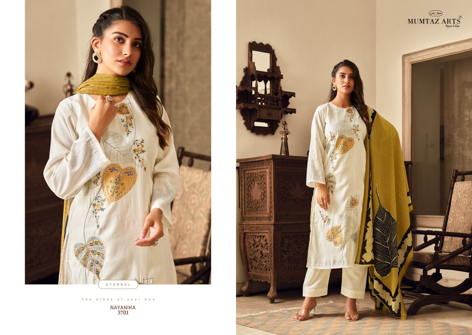 MUMTAZ ARTS NAYANIKA PURE MUSLIN SUITS