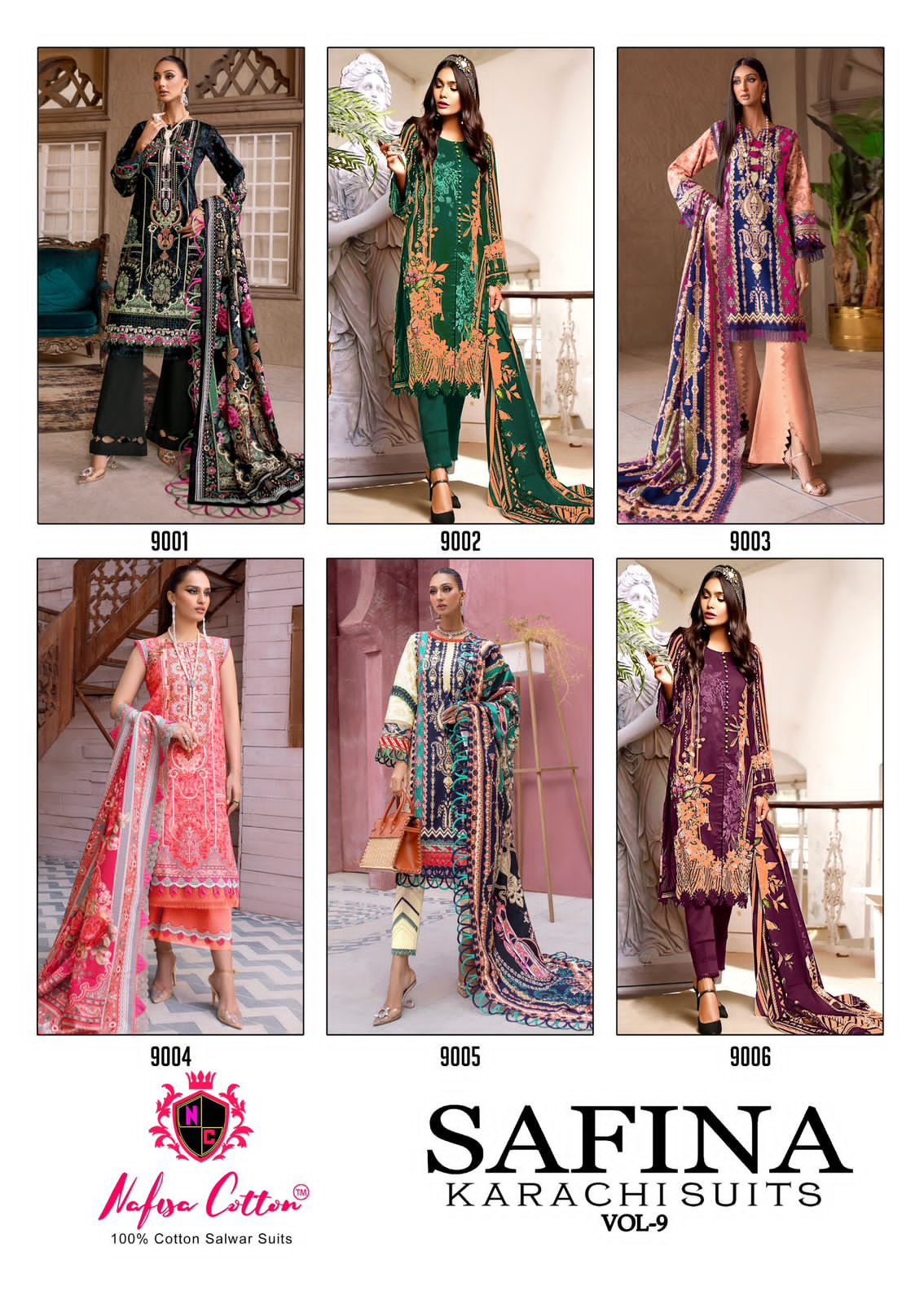 NAFISA COTTON SAFINA VOL 9 KARACHI SUITS