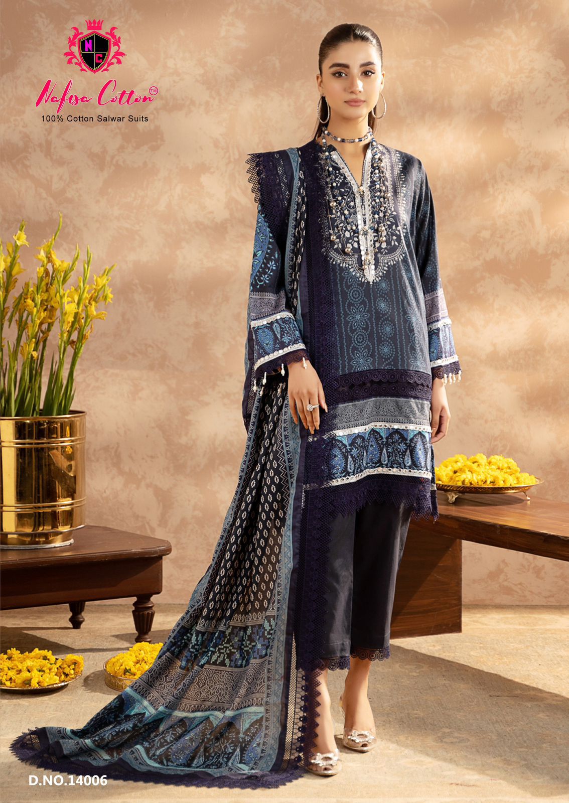 NAFISA COTTON SAHIL VOL 14 COTTON KARACHI SUITS