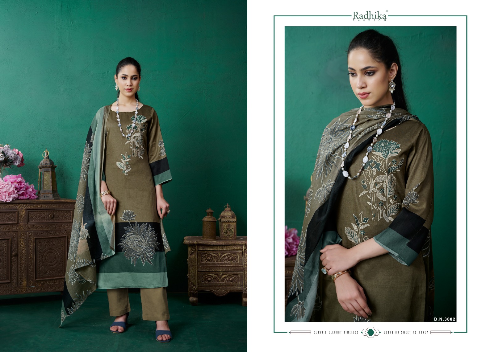 RADHIKA AZARA MAHEK PURE JAM COTTON SUITS