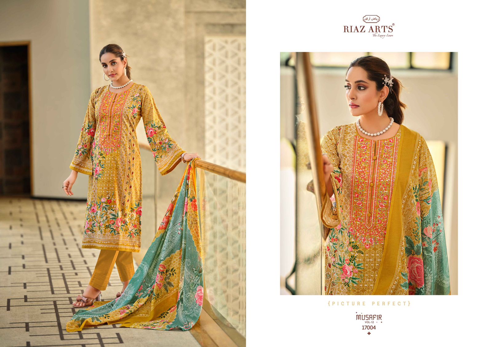 RIAZ ARTS MUSAFIR VOL 12 PURE LAWN SUITS