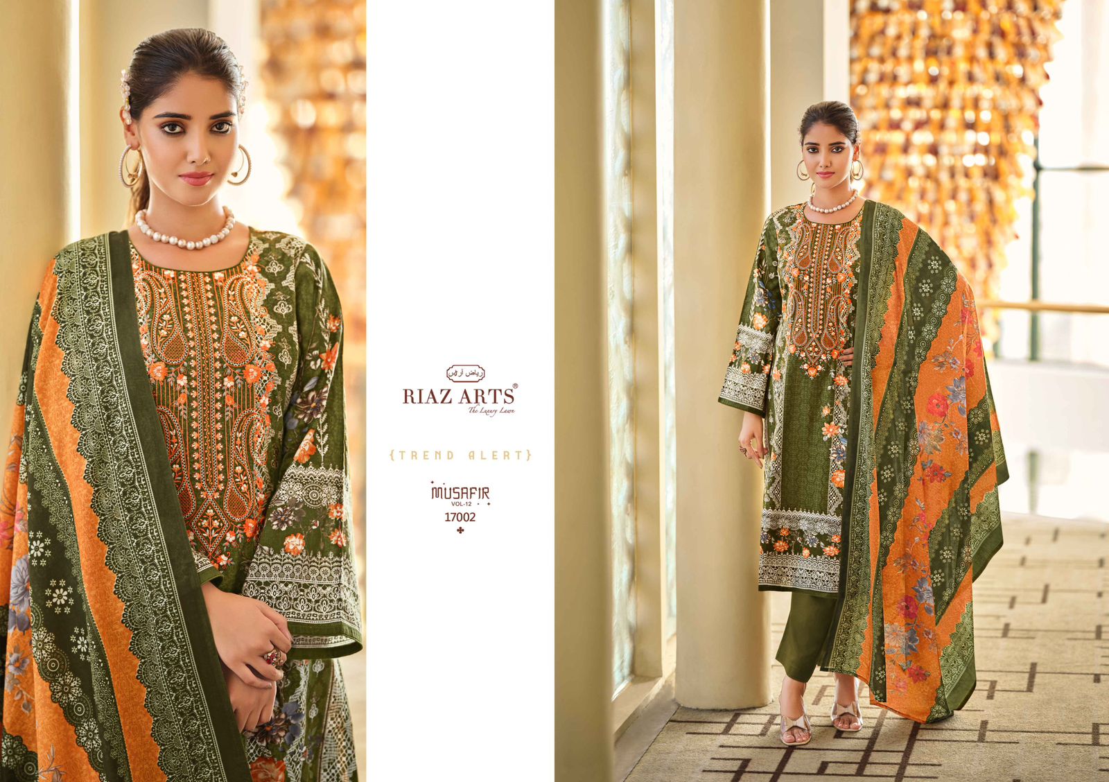 RIAZ ARTS MUSAFIR VOL 12 PURE LAWN SUITS