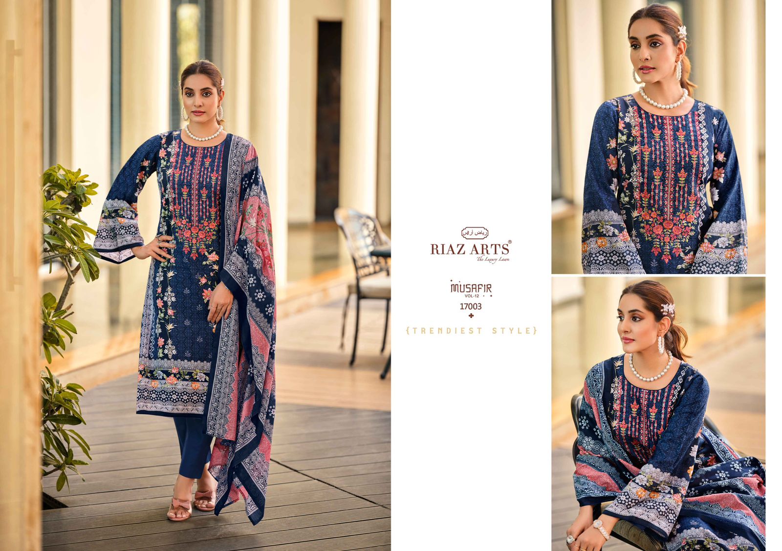 RIAZ ARTS MUSAFIR VOL 12 PURE LAWN SUITS