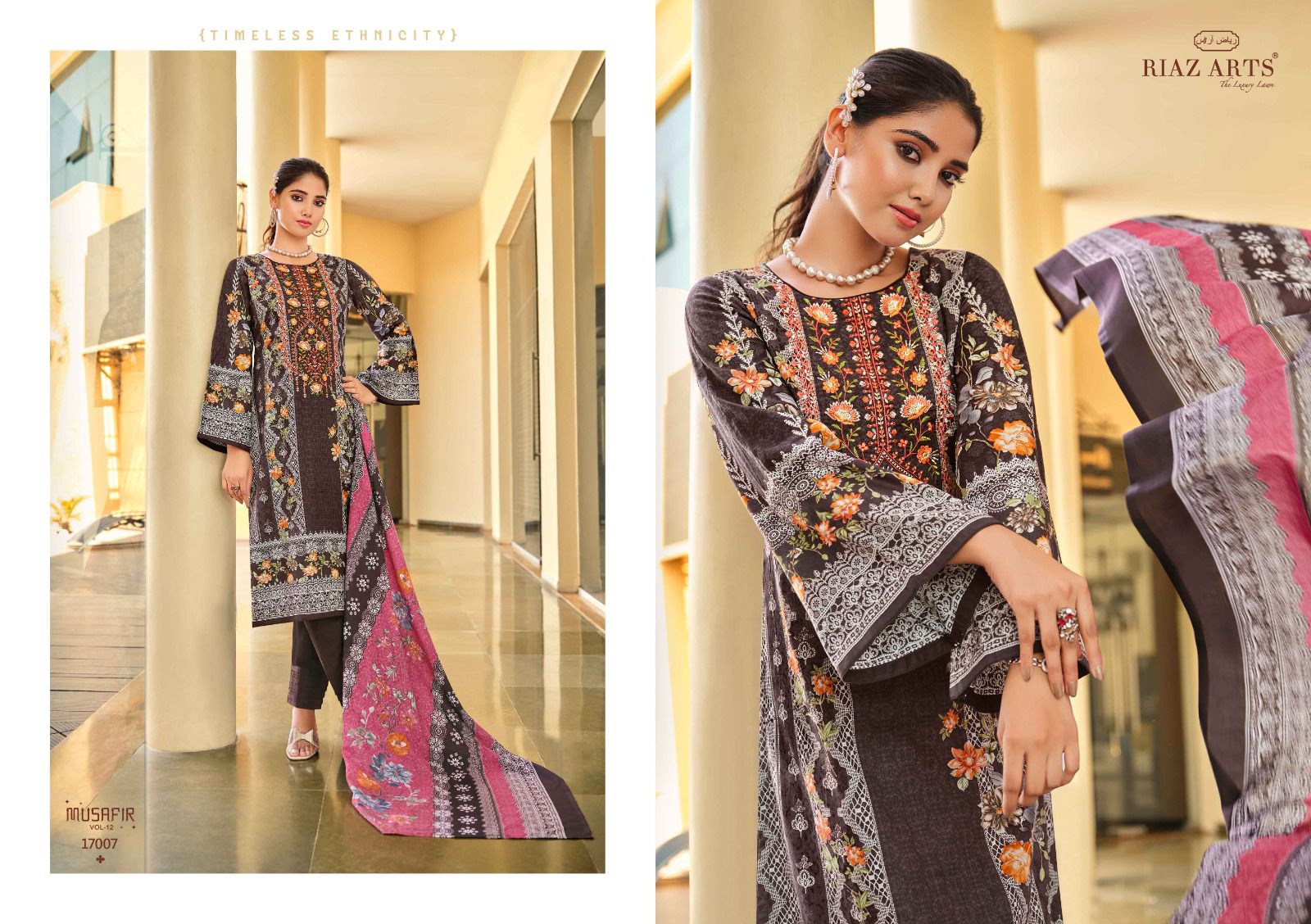 RIAZ ARTS MUSAFIR VOL 12 PURE LAWN SUITS