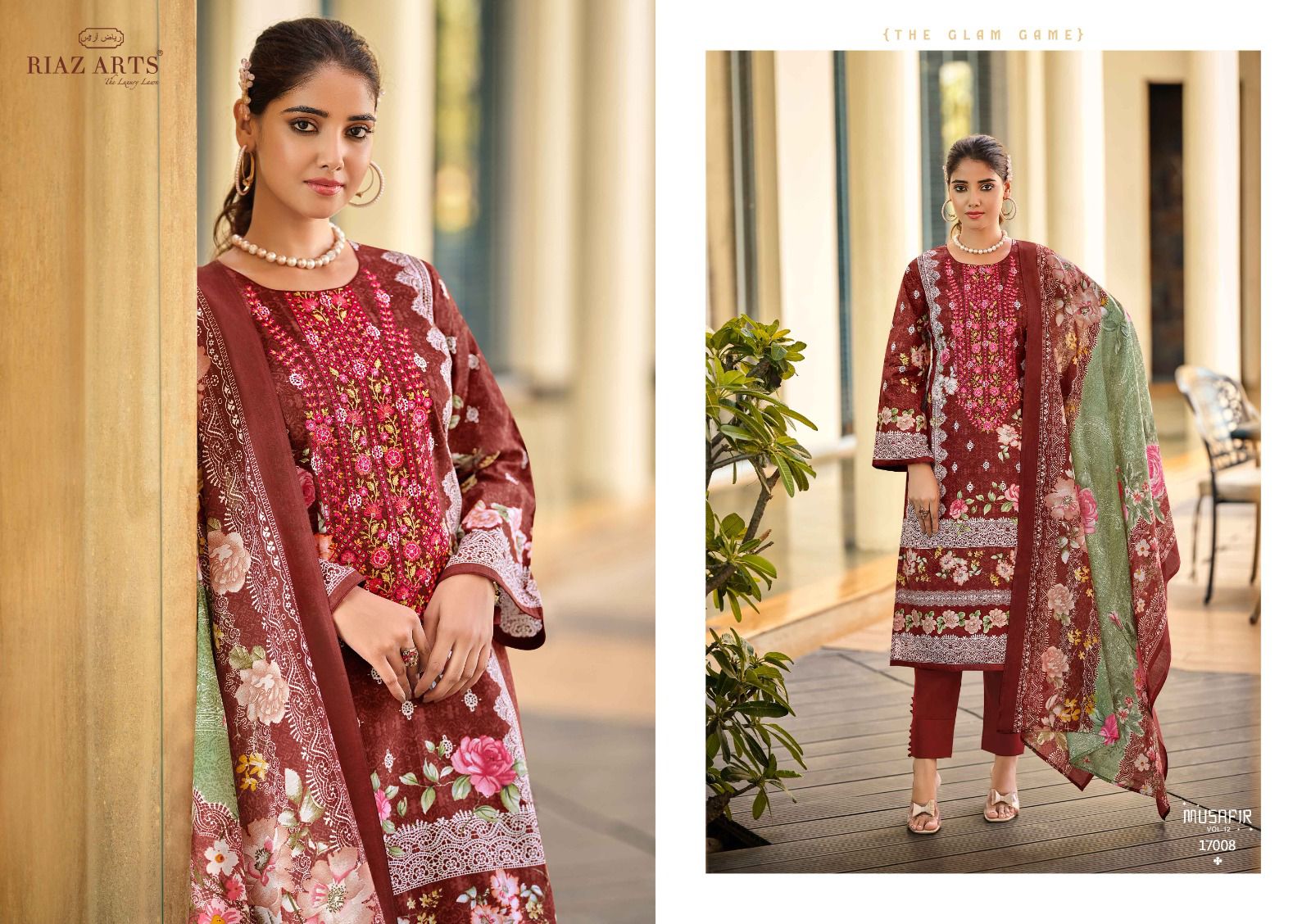 RIAZ ARTS MUSAFIR VOL 12 PURE LAWN SUITS