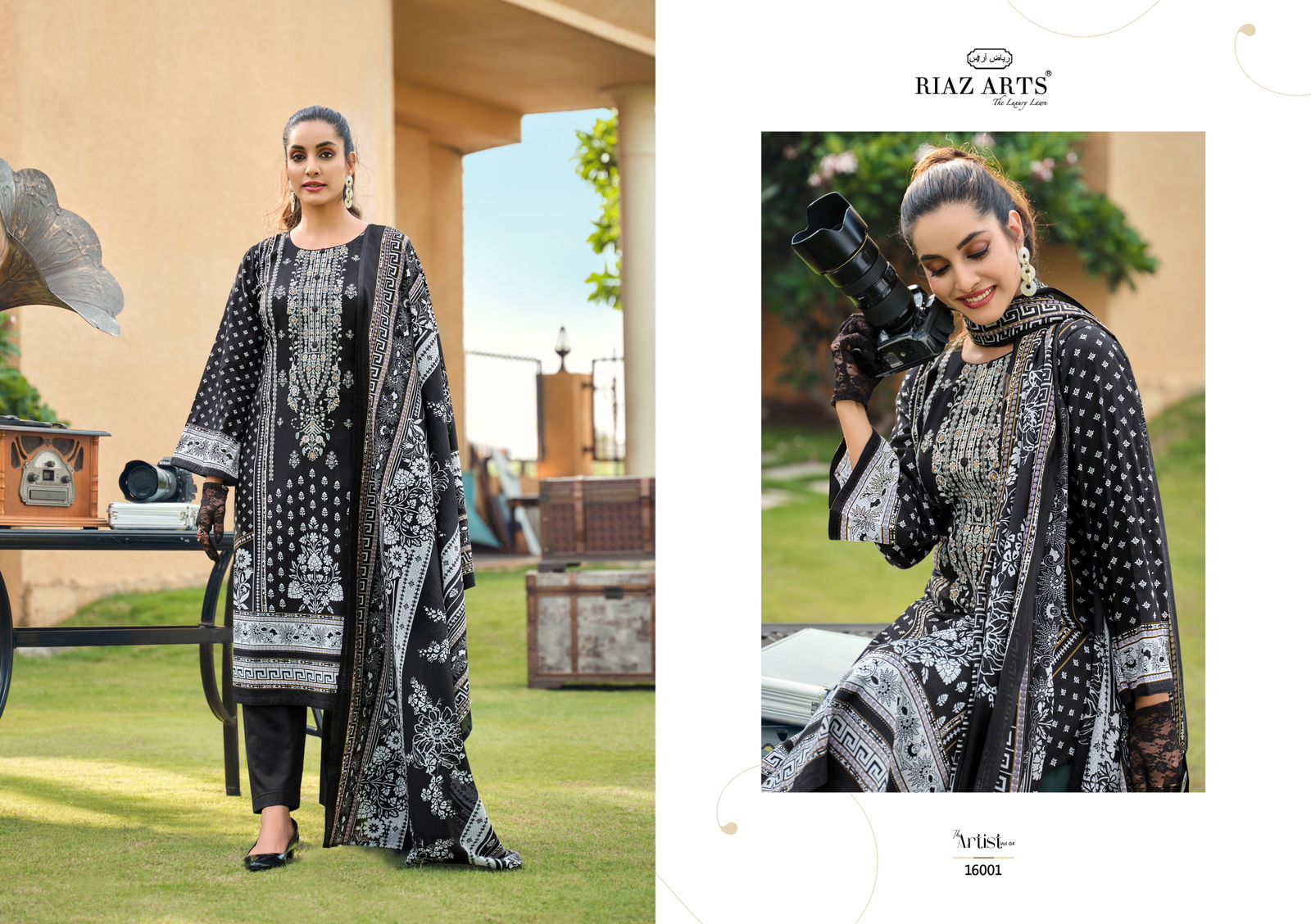 RIAZ ARTS THE ARTIST VOL 4 PURE LAWN SUITS