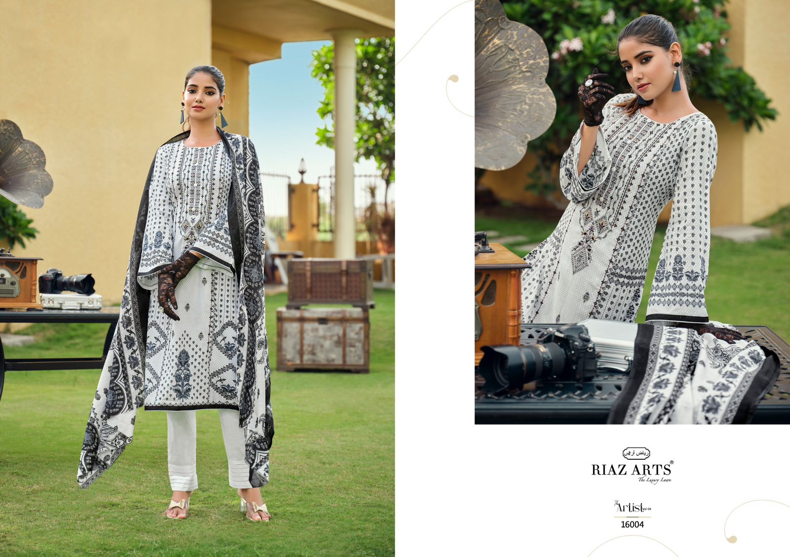 RIAZ ARTS THE ARTIST VOL 4 PURE LAWN SUITS