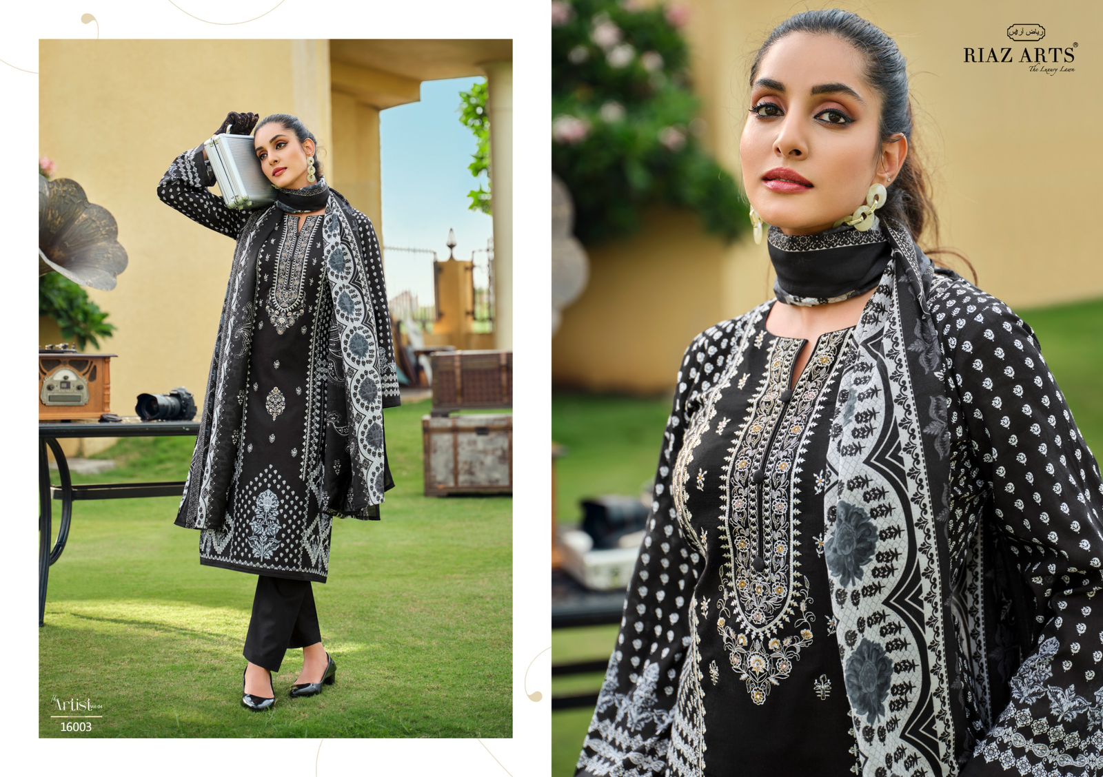 RIAZ ARTS THE ARTIST VOL 4 PURE LAWN SUITS