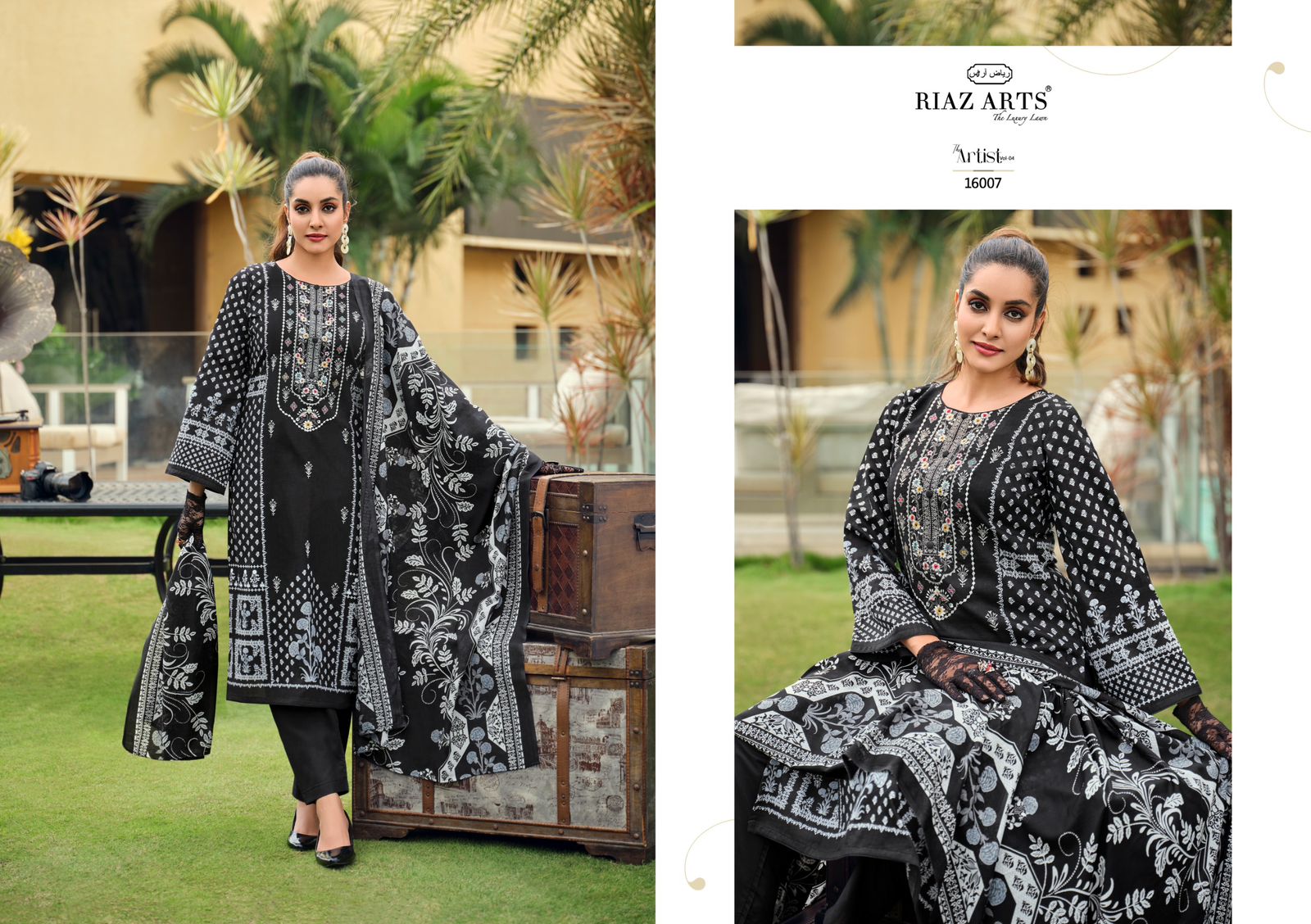 RIAZ ARTS THE ARTIST VOL 4 PURE LAWN SUITS