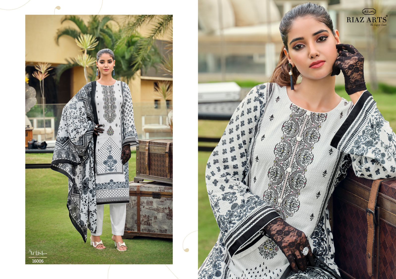 RIAZ ARTS THE ARTIST VOL 4 PURE LAWN SUITS