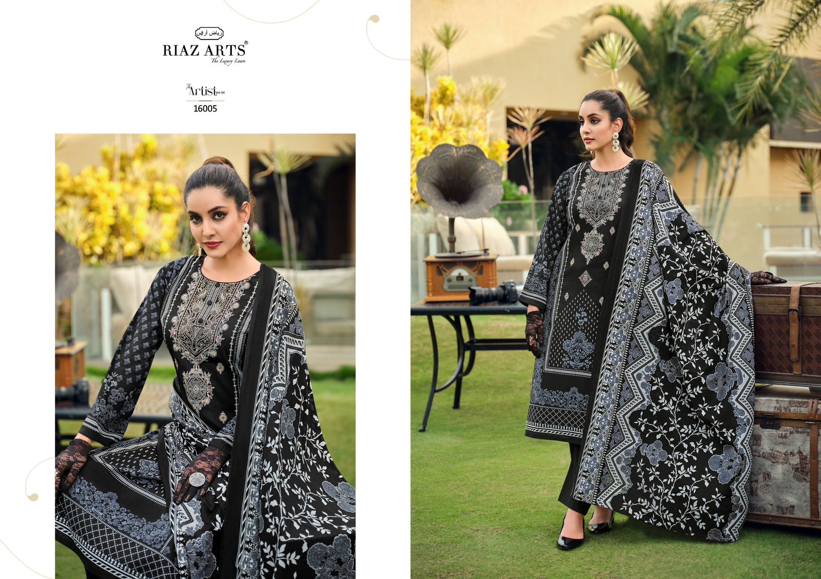 RIAZ ARTS THE ARTIST VOL 4 PURE LAWN SUITS