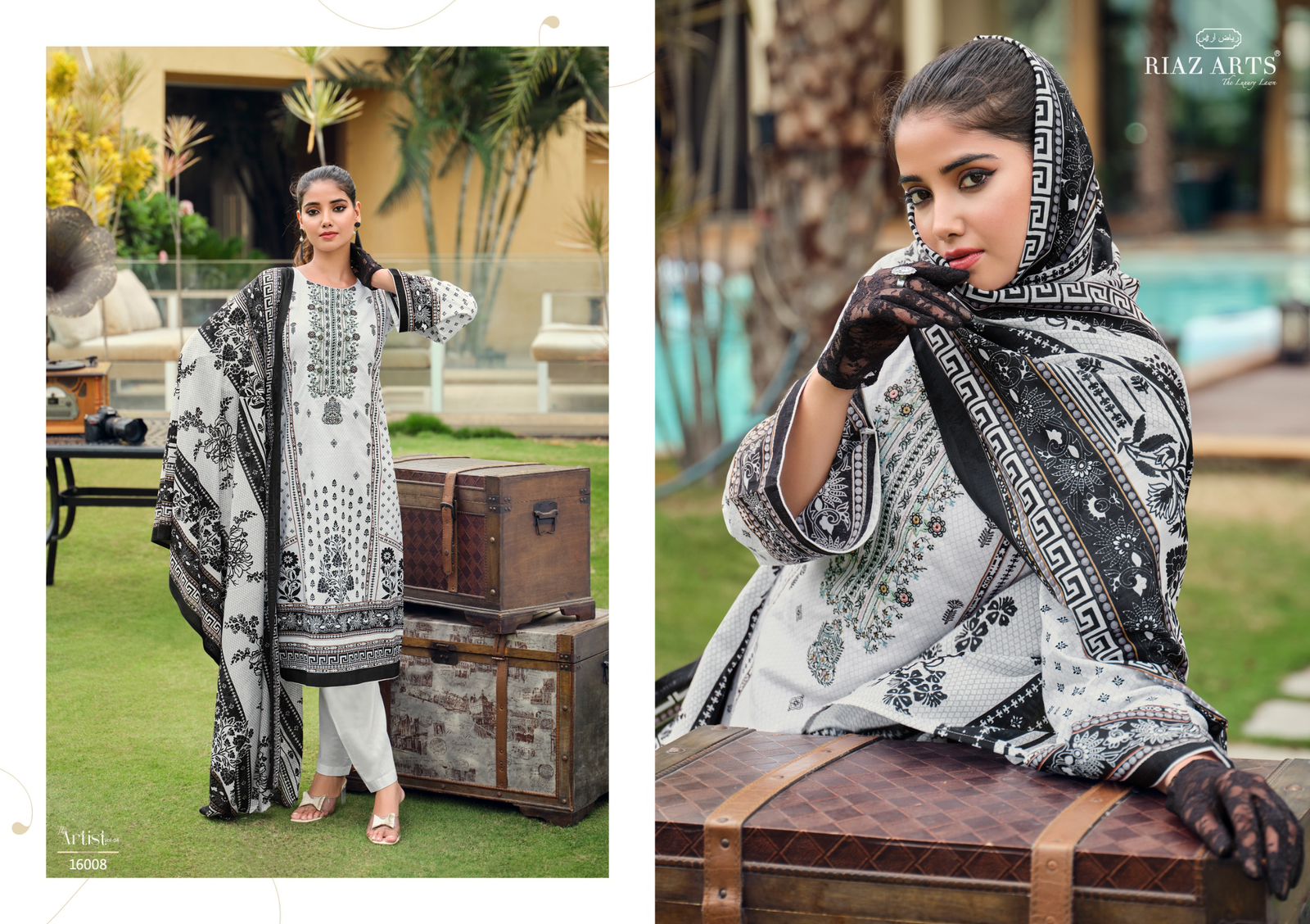 RIAZ ARTS THE ARTIST VOL 4 PURE LAWN SUITS