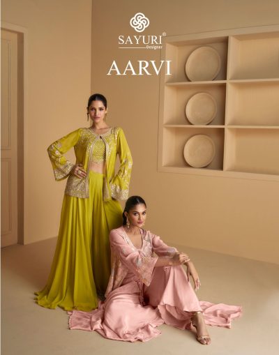 SAYURI DESIGNER AARVI PARTY WEAR GEORGETTE SUITS