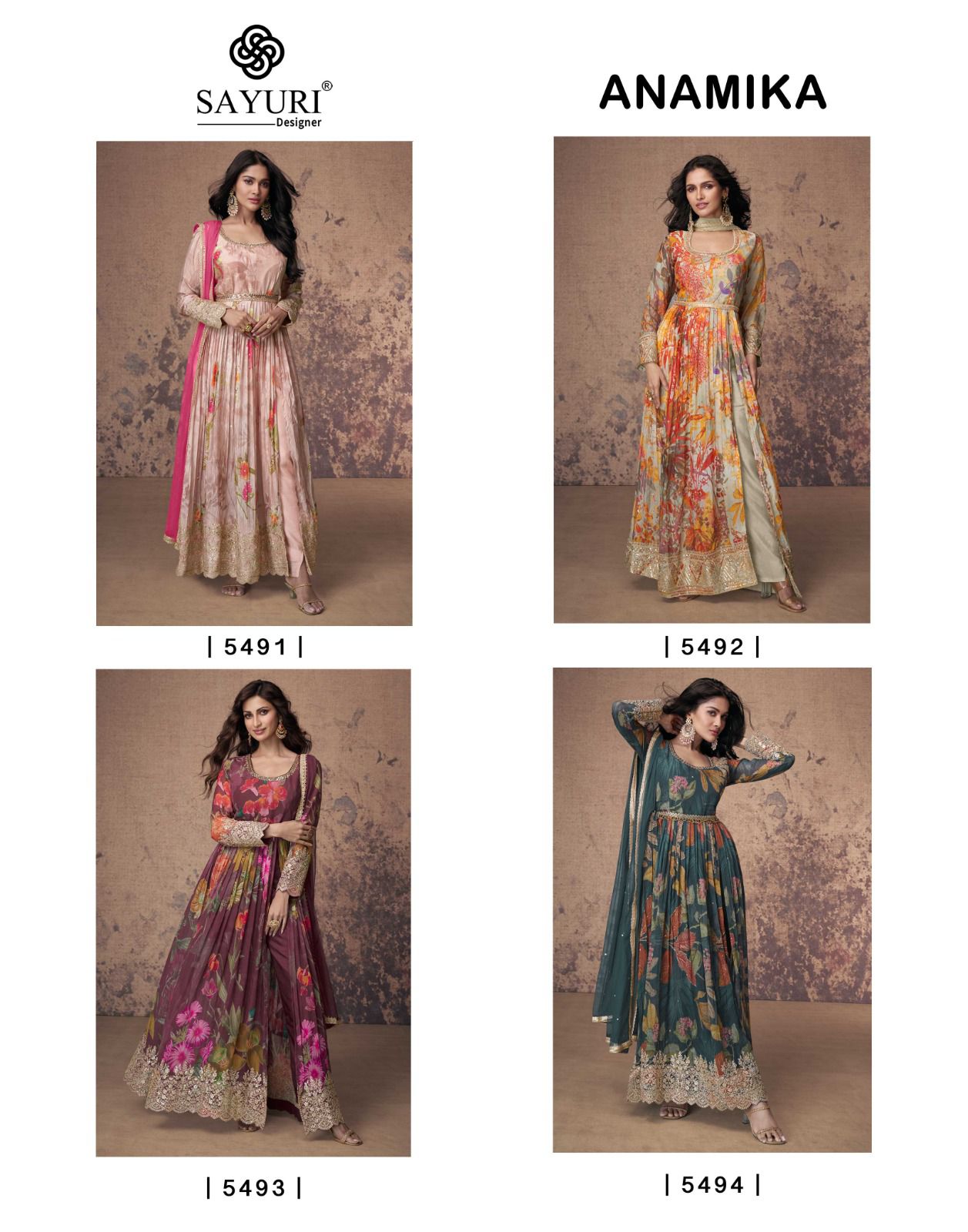 SAYURI DESIGNER ANAMIKA DESIGNER GEORGETTE SUITS