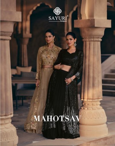 SAYURI DESIGNER MAHOTSAV CHINNON SUITS WHOLESALE