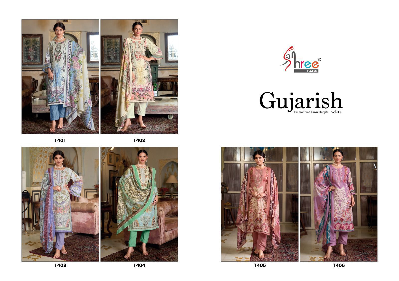 SHREE FABS GUJARISH VOL 14 PAKISTANI SUITS WHOLESALER