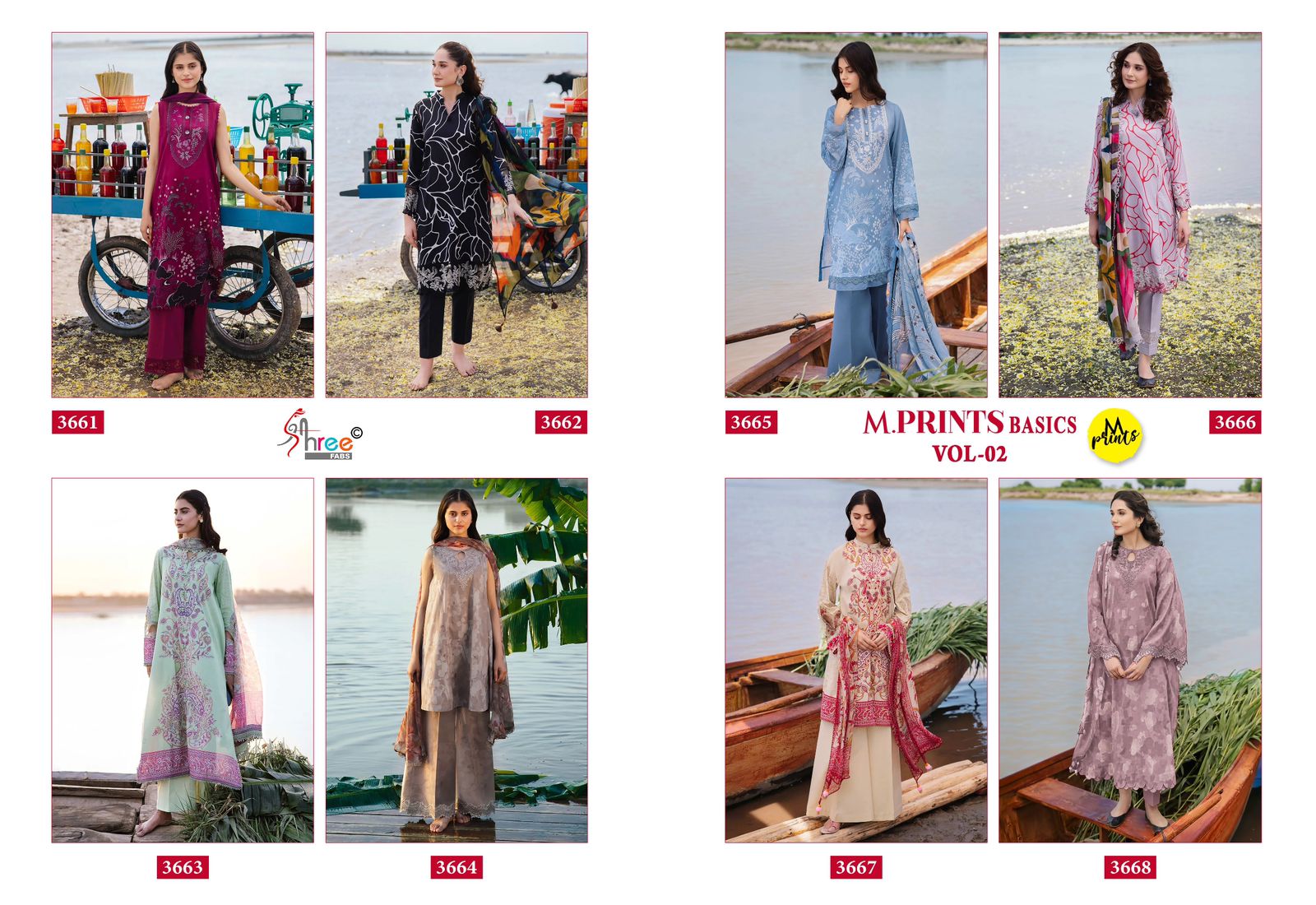 SHREE FABS M PRINTS BASICS VOL 2 PAKISTANI SUITS