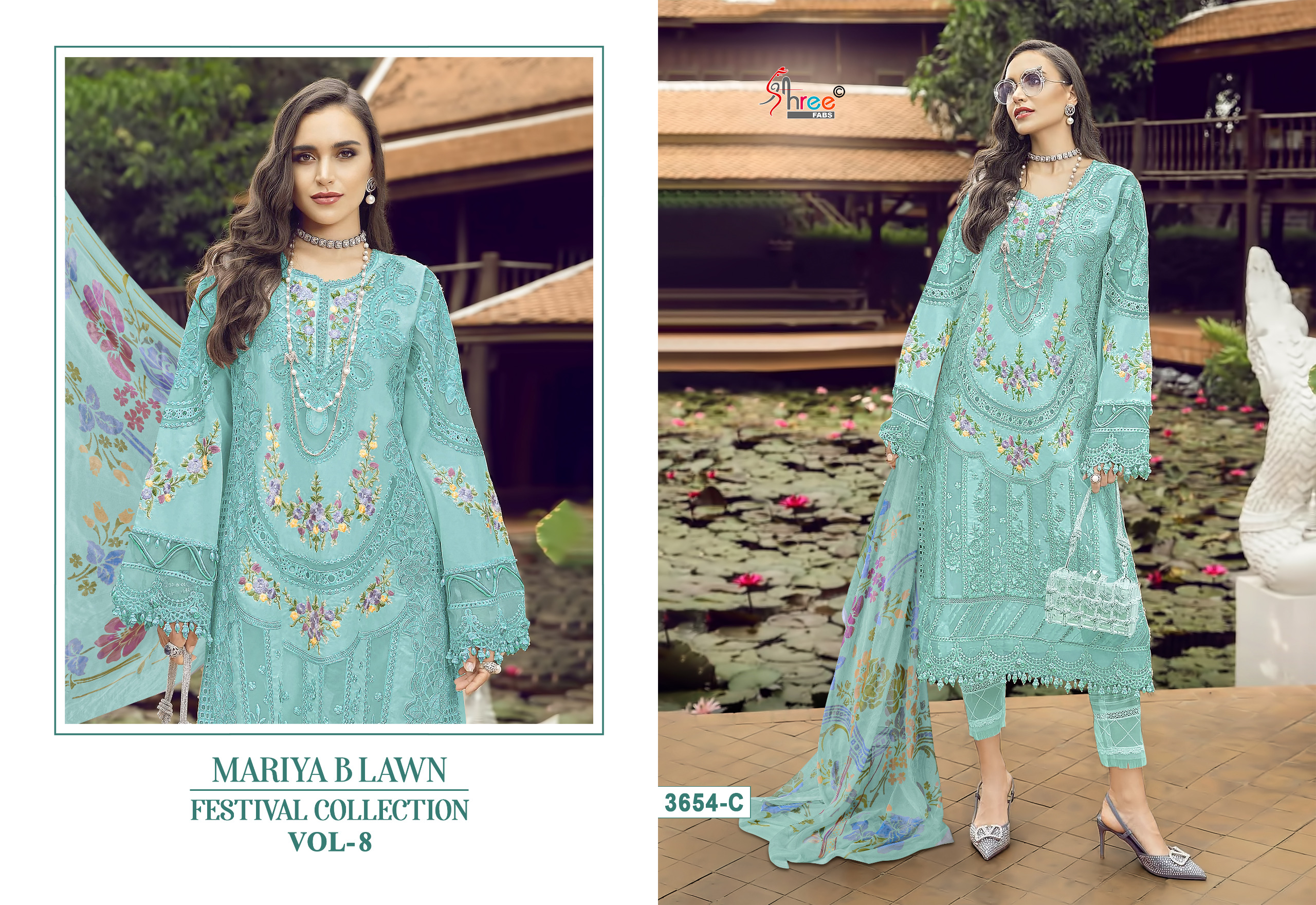 SHREE FABS MARIYA B LAWN VOL 8 FESTIVAL COLLECTION