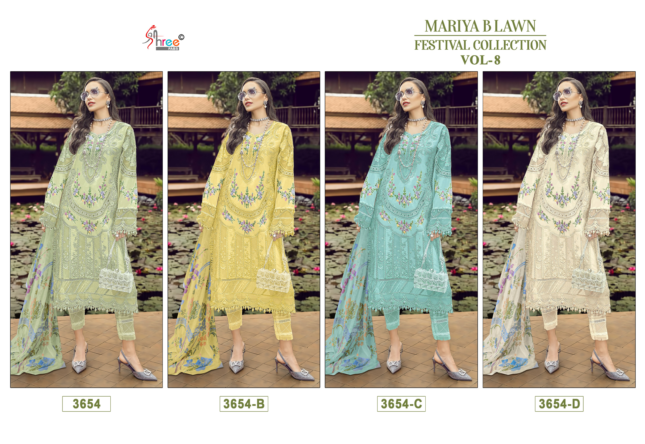 SHREE FABS MARIYA B LAWN VOL 8 FESTIVAL COLLECTION