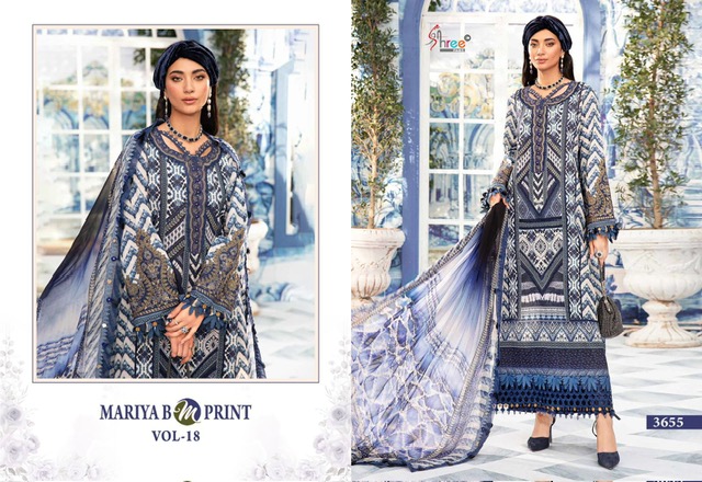 SHREE FABS MARIYA B M PRINT VOL 18 PAKISTANI SUITS