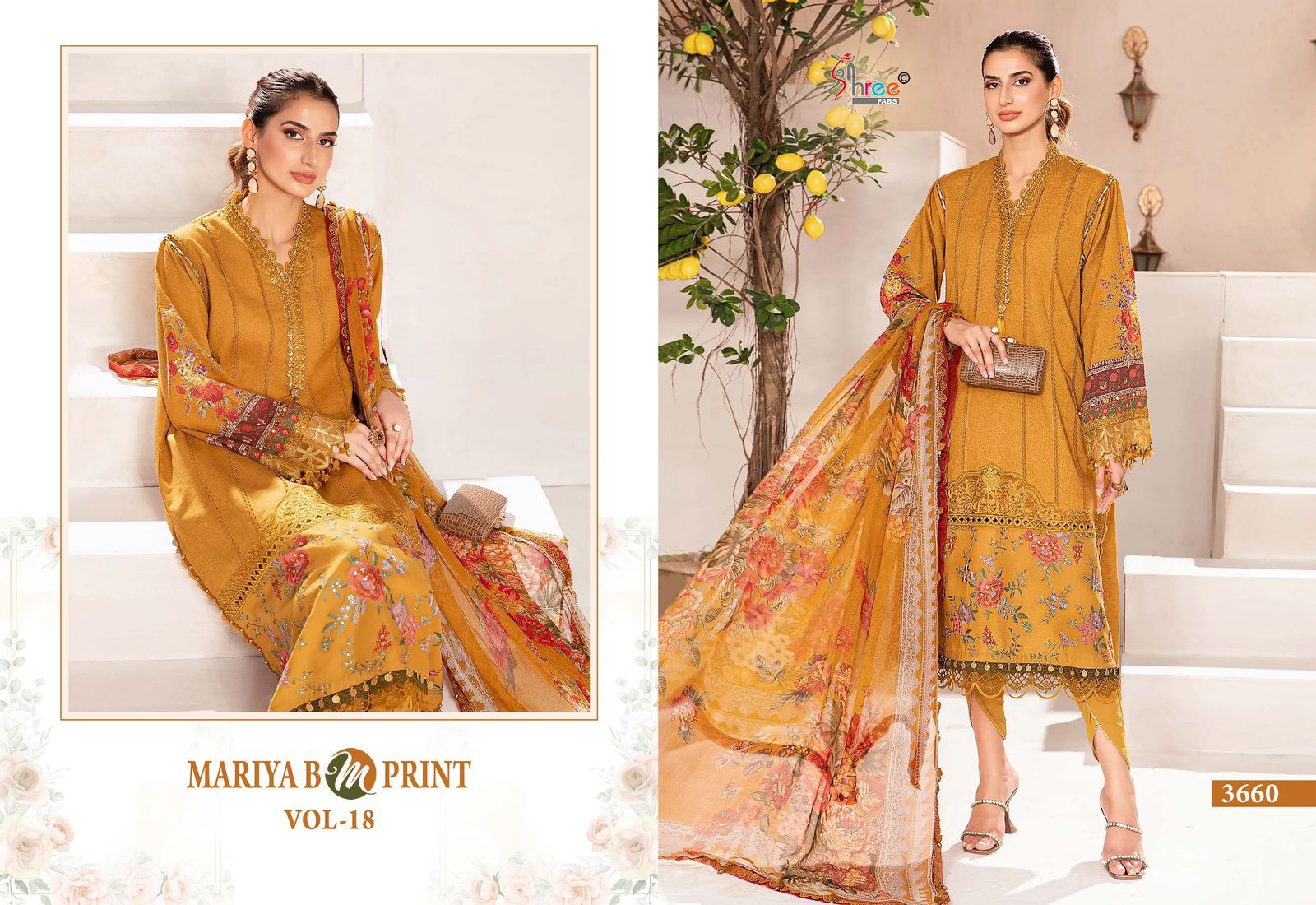 SHREE FABS MARIYA B M PRINT VOL 18 PAKISTANI SUITS