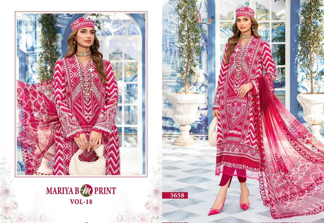 SHREE FABS MARIYA B M PRINT VOL 18 PAKISTANI SUITS