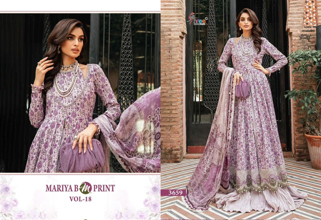 SHREE FABS MARIYA B M PRINT VOL 18 PAKISTANI SUITS