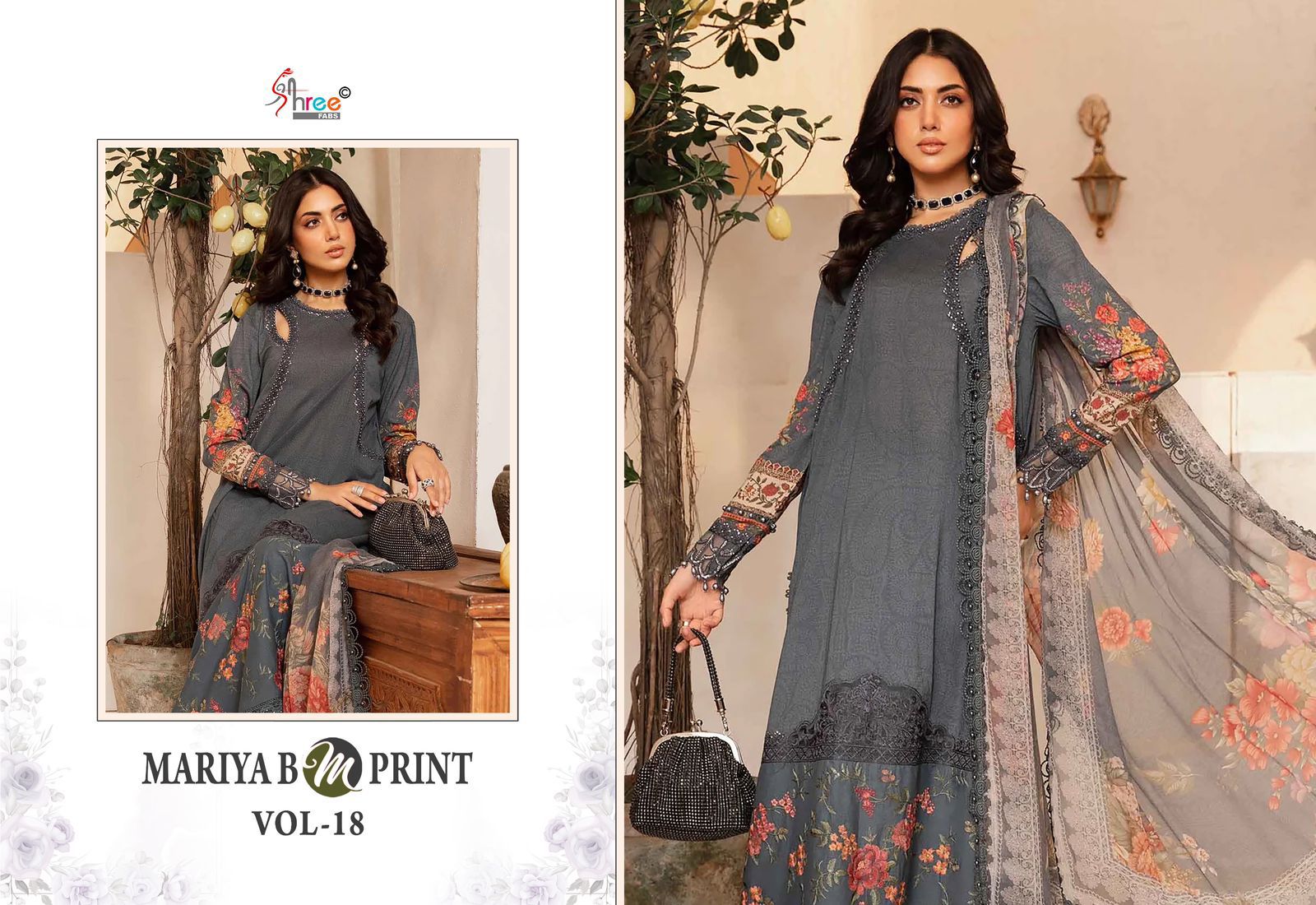 SHREE FABS MARIYA B M PRINT VOL 18 PAKISTANI SUITS