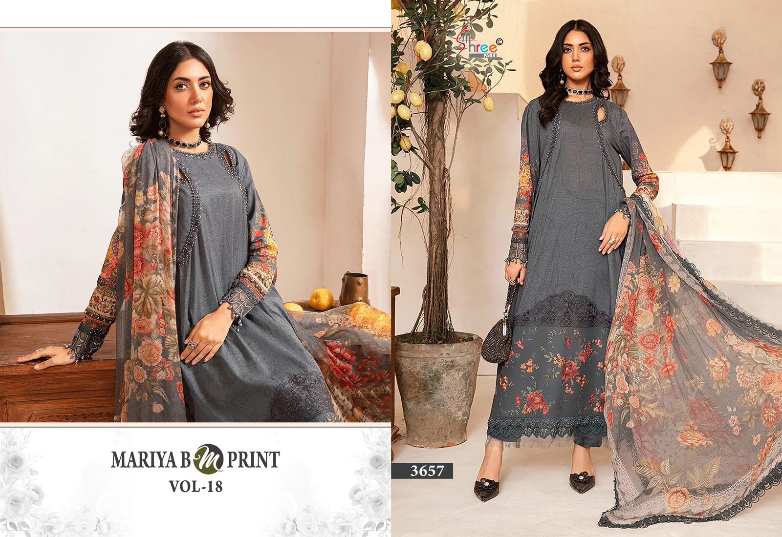 SHREE FABS MARIYA B M PRINT VOL 18 PAKISTANI SUITS