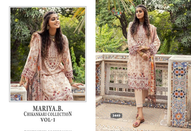 SHREE FABS MARIYA B VOL 1 CHIKANKARI COLLECTION