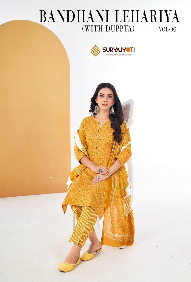 SURYAJYOTI BANDHANI LEHARIYA VOL 6 READYMADE SUITS