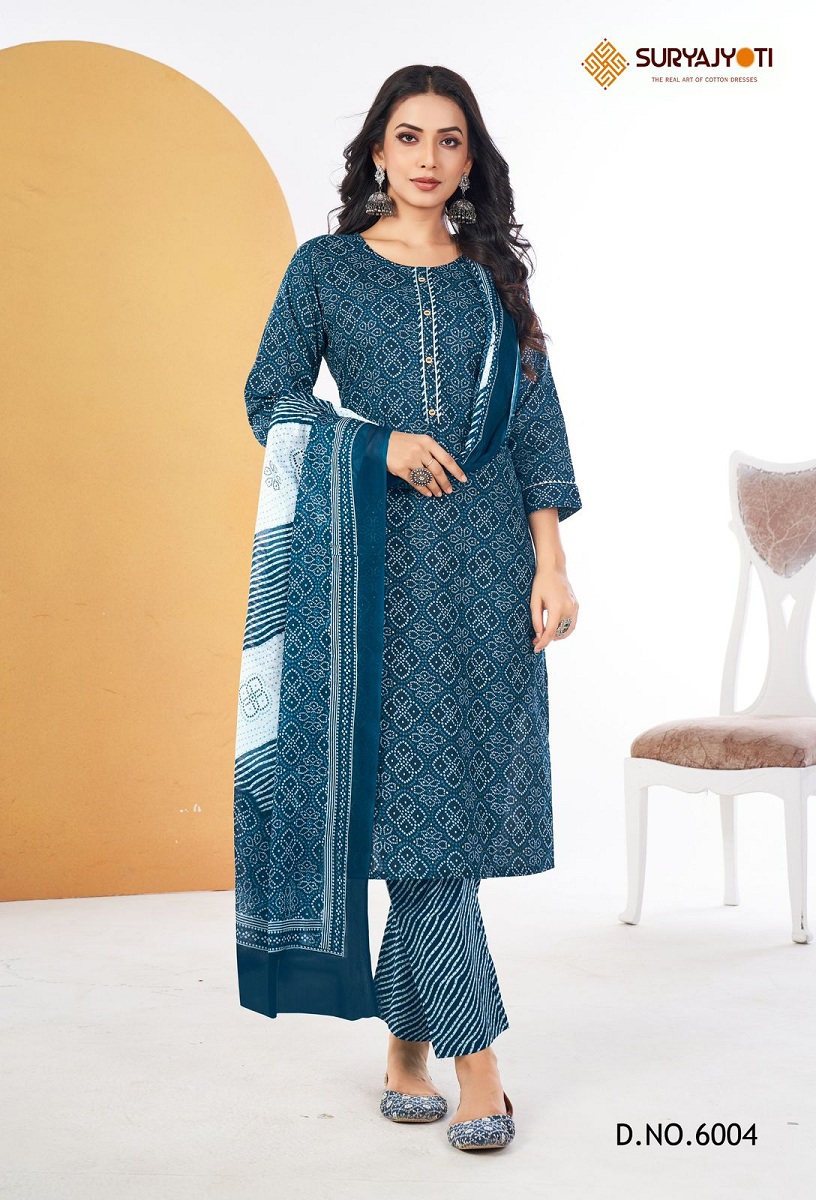 SURYAJYOTI BANDHANI LEHARIYA VOL 6 READYMADE SUITS