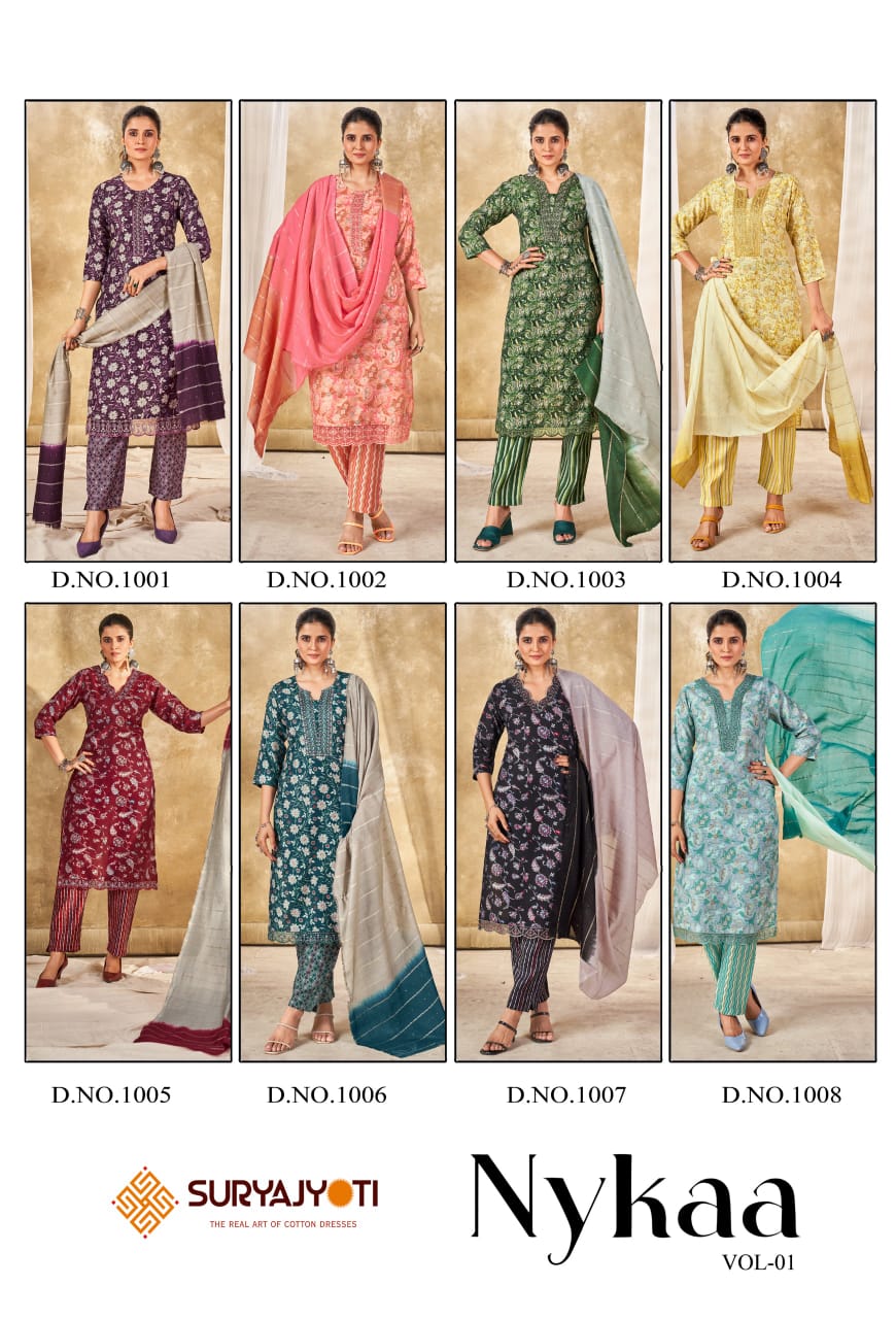 SURYAJYOTI NYKAA VOL 1 READYMADE SUITS SUPPLIER