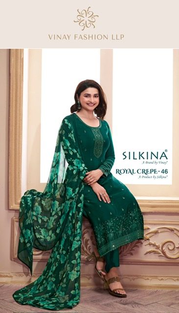 VINAY SILKINA ROYAL CREPE VOL 46 CREPE SUITS WHOLESALER