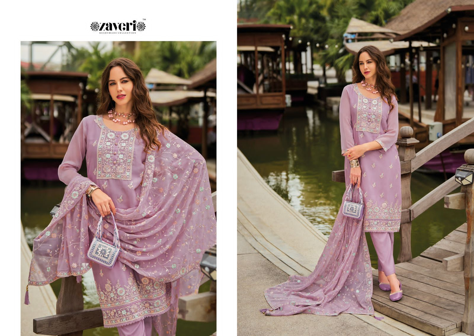 ZAVERI ZAIRA READYMADE CHINNON SUITS WHOLESALER