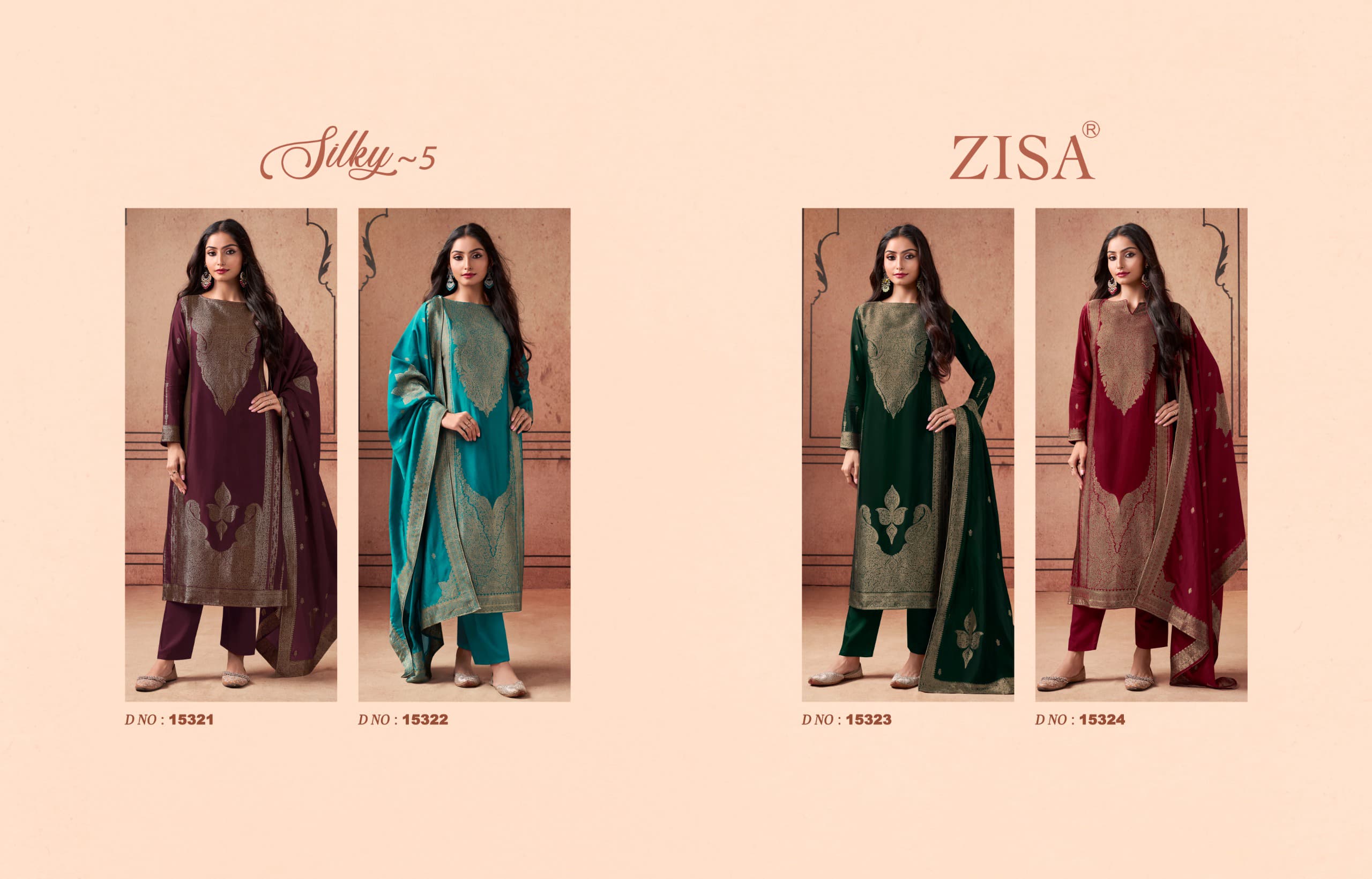 ZISA SILKY VOL 5 BEMBERG SILK SUITS