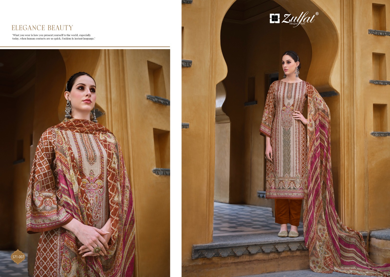 ZULFAT SAIMA PURE COTTON SUITS WHOLESALE