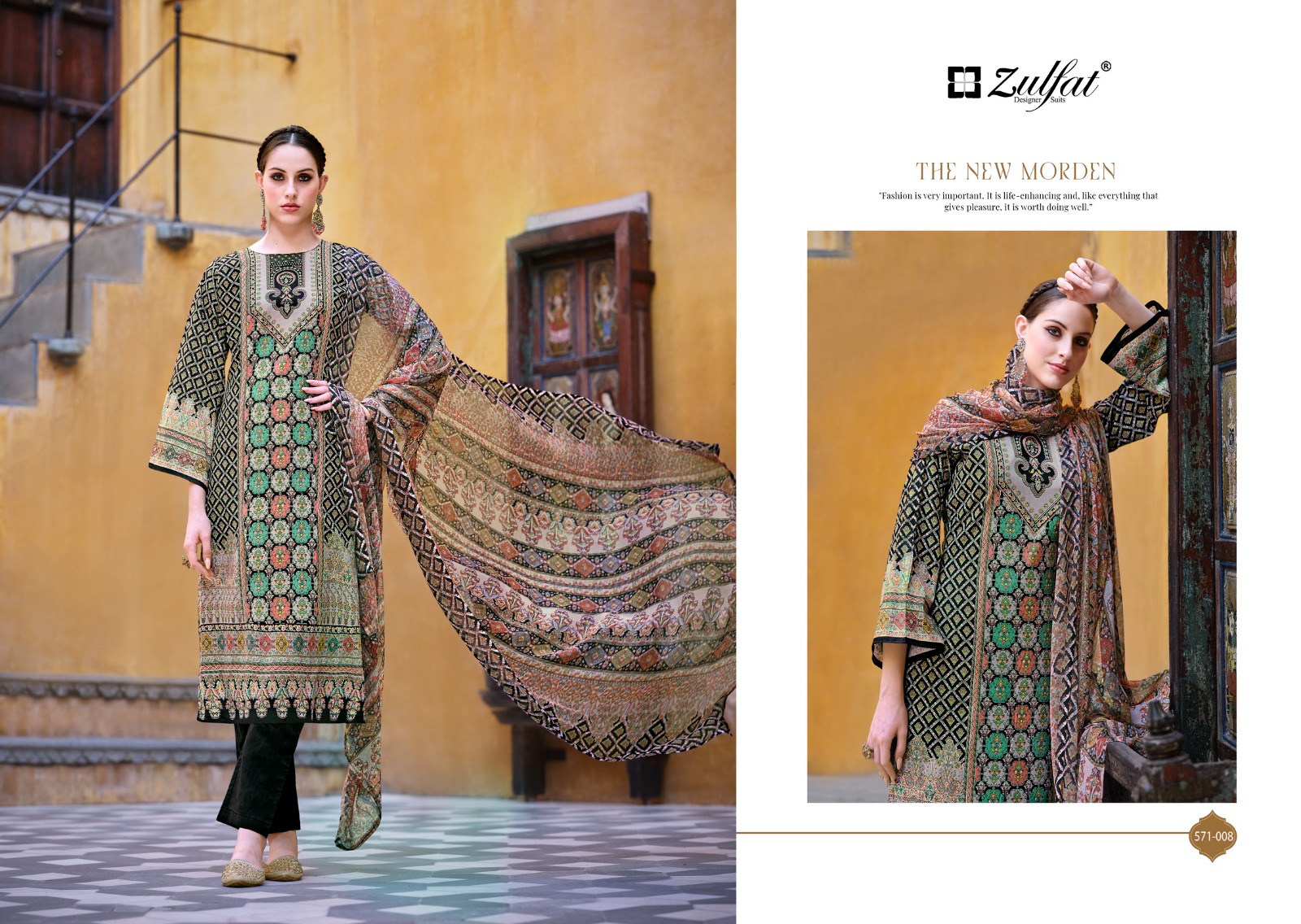 ZULFAT SAIMA PURE COTTON SUITS WHOLESALE