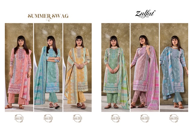 ZULFAT SUMMER SWAG PURE COTTON SUITS