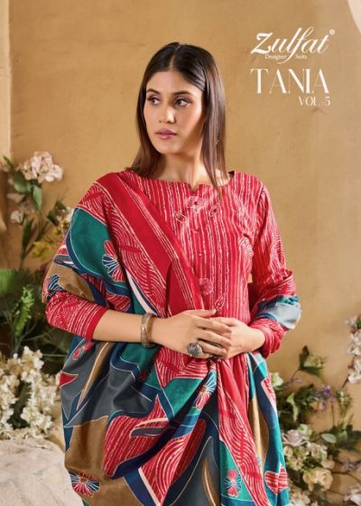 ZULFAT TANIA VOL 5 PURE COTTON SUITS