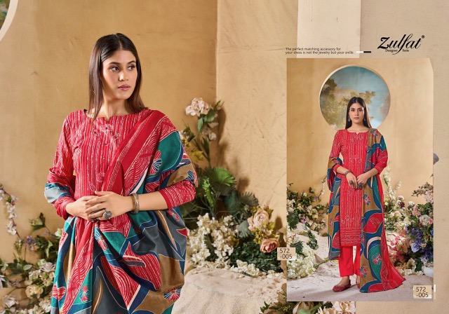 ZULFAT TANIA VOL 5 PURE COTTON SUITS