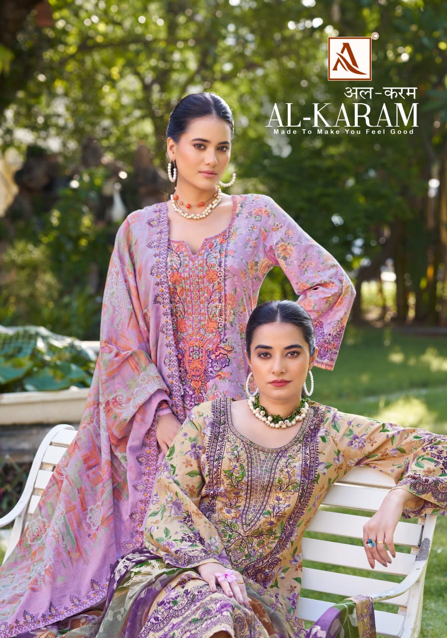 ALOK SUITS AL KARAM PURE CAMBRIC COTTON SUITS