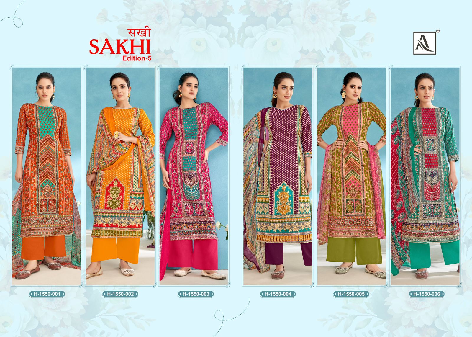 ALOK SUITS SAKHI EDITION 5 PURE ZAM COTTON SUITS