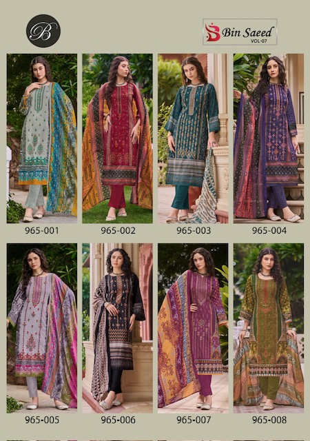 BELLIZA BIN SAEED VOL 7 PURE COTTON SUITS