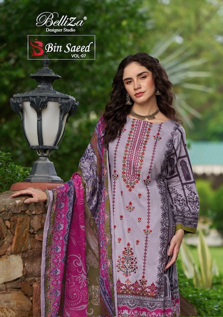 BELLIZA BIN SAEED VOL 7 PURE COTTON SUITS