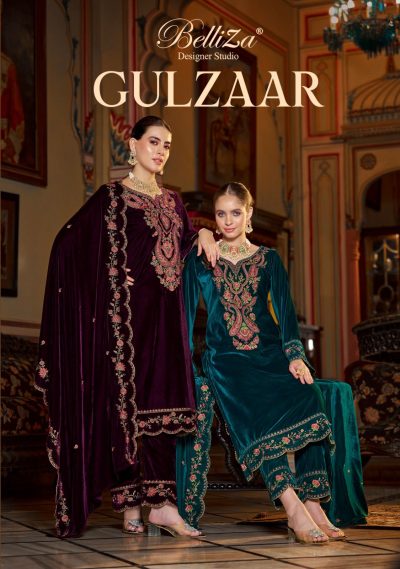 BELLIZA DESIGNER STUDIO GULZAAR PURE VELVET SUITS