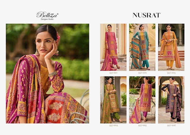 BELLIZA DESIGNER STUDIO NUSRAT SALWAR SUIT CATALOG