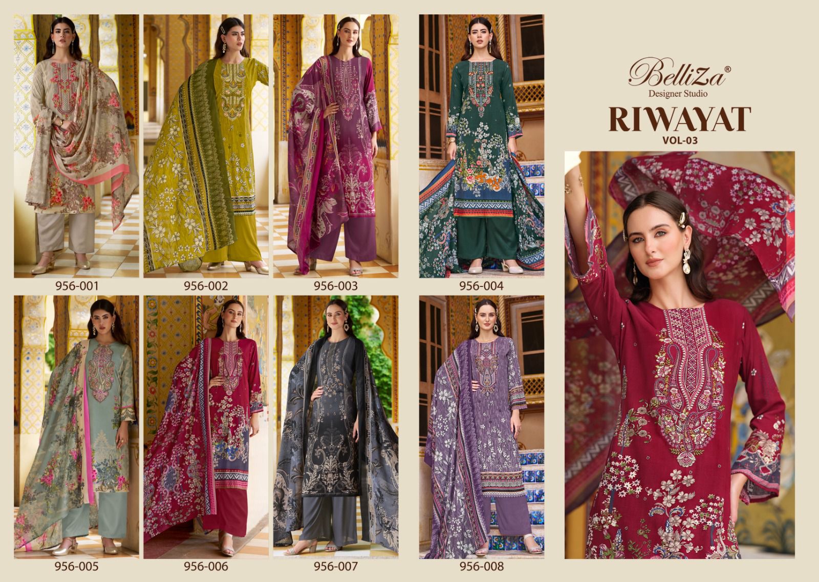 BELLIZA RIWAYAT VOL 3 SALWAR SUITS LATEST CATALOGUE