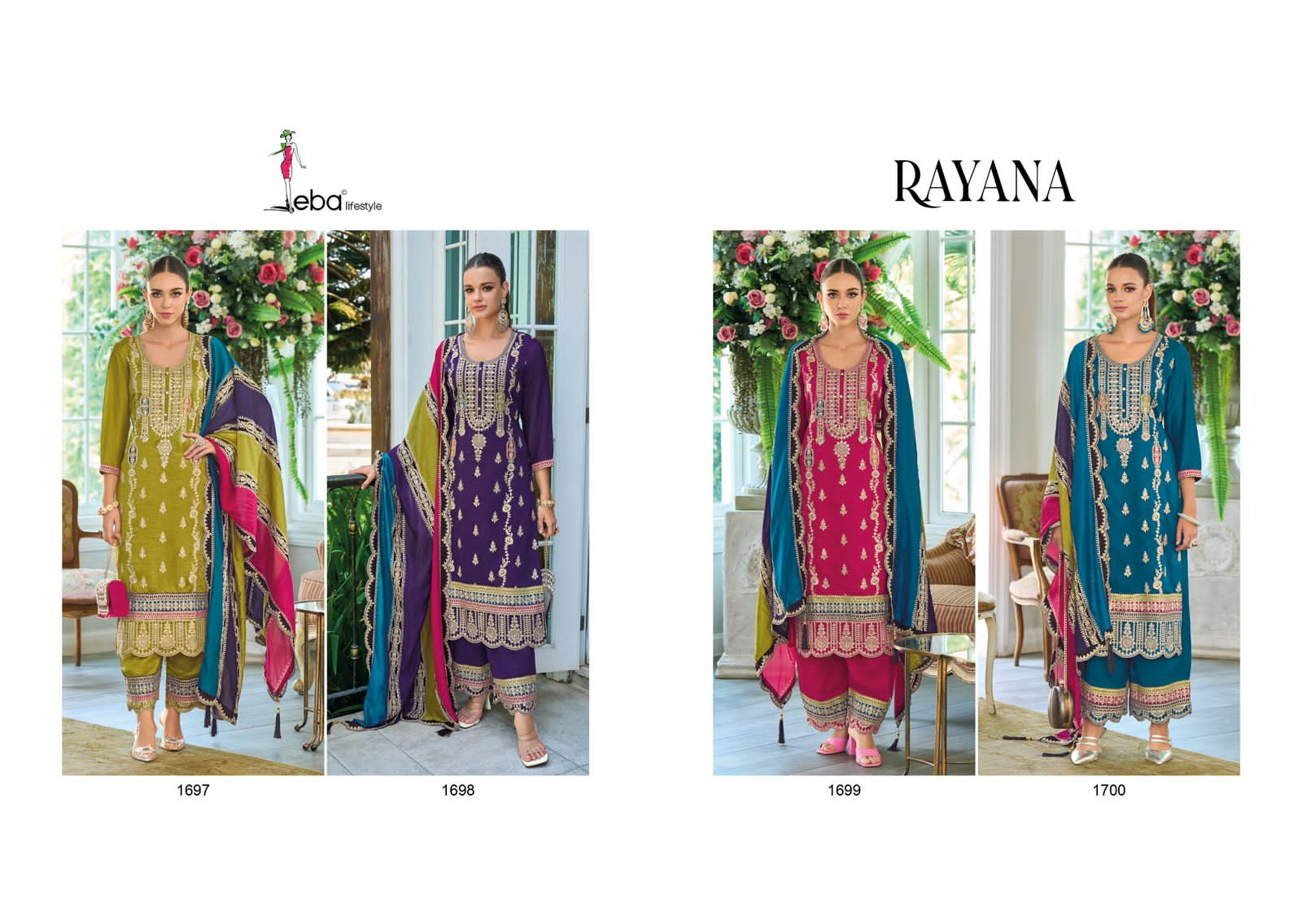 EBA LIFESTYLE RAYANA READYMADE CHINNON SUITS